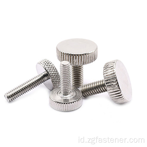 Stainless Steel Knurled Thin Thumbs Screw